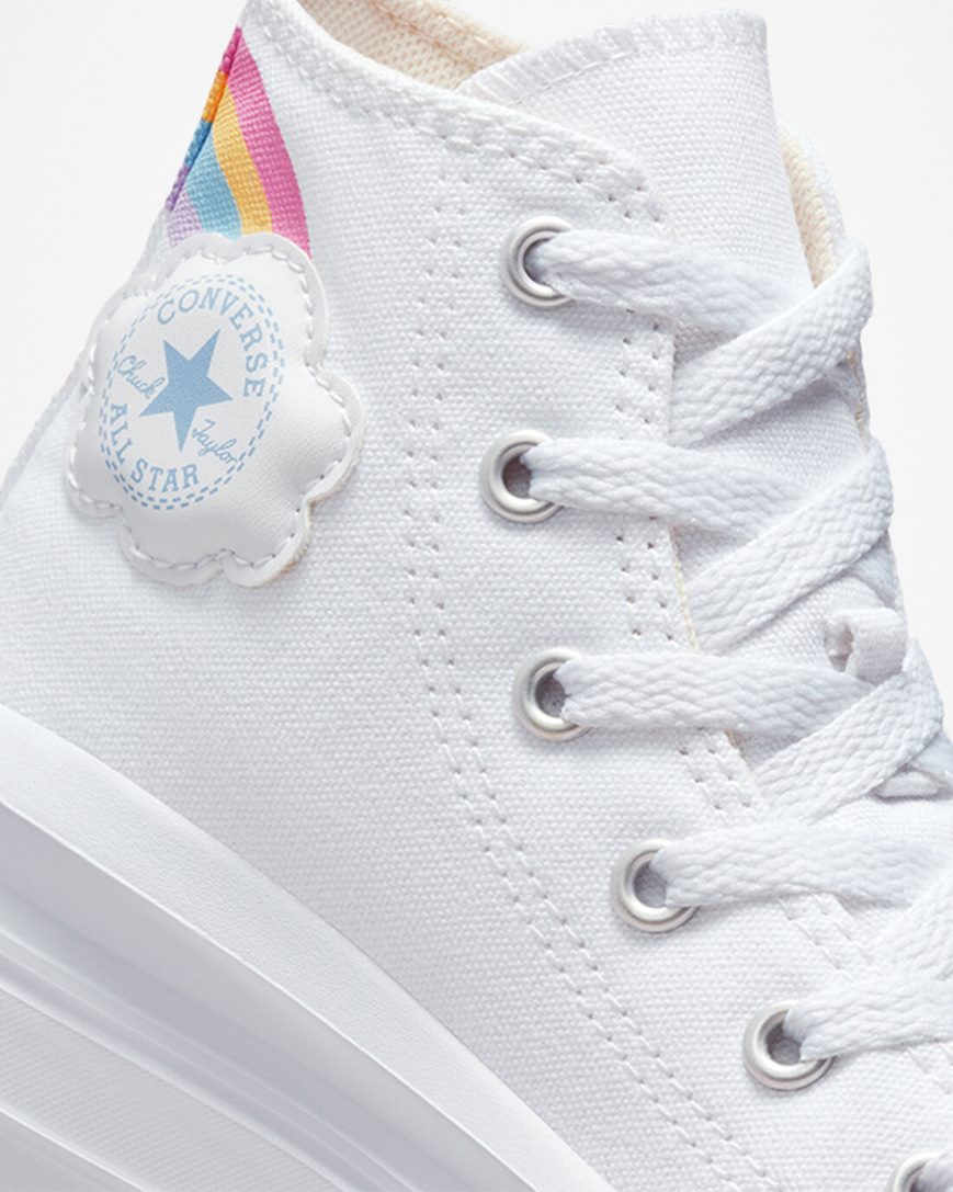 Topanky Na Platforme Converse Chuck Taylor All Star Move Rainbow Cloud Vysoke Dievcenske Biele Modre Ruzove | SK UXDSM8